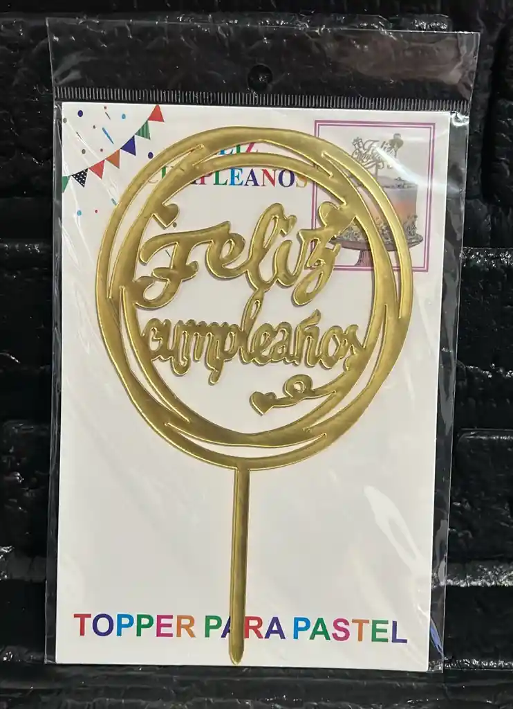 Topperr / Toppers Feliz Cumpleaños Acrilico