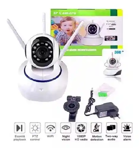 Cámara Ip Wifi 3 Antenas