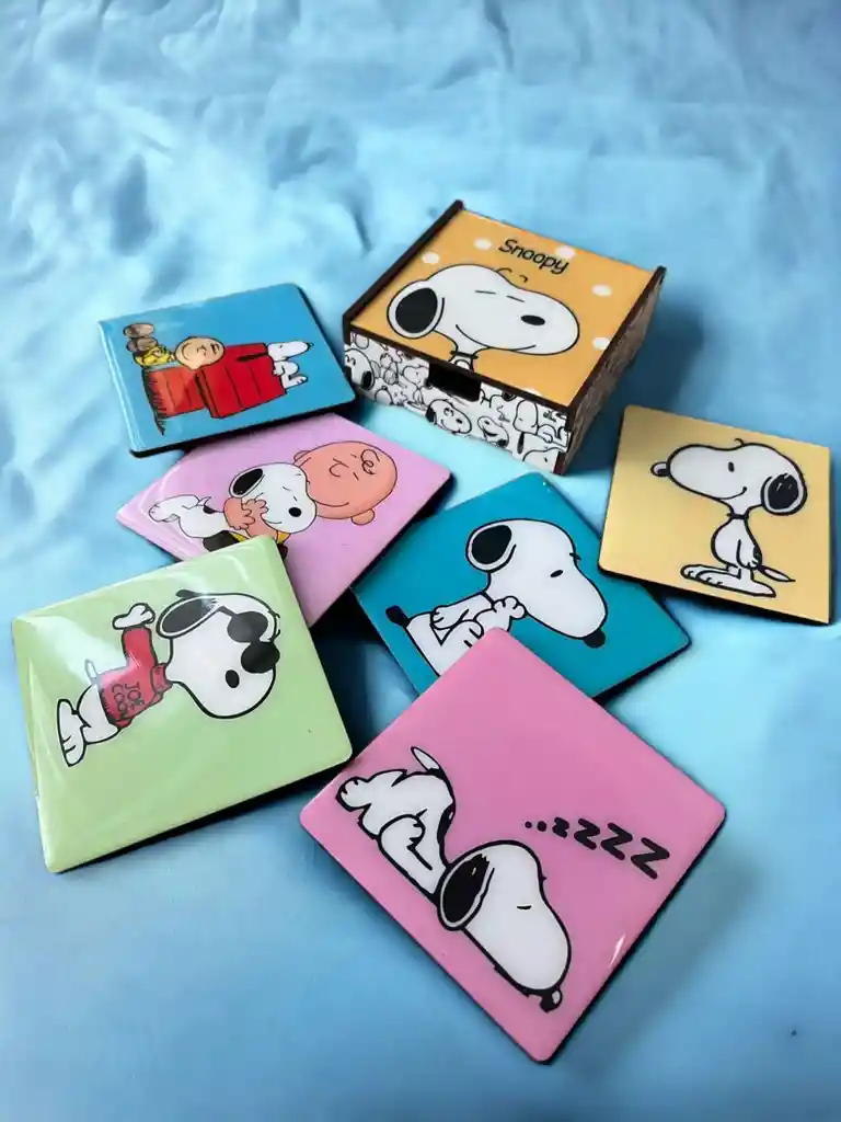 Juego De Portavasos Snoopy