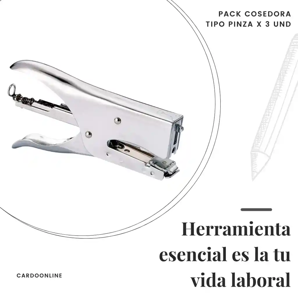 Pack Grapadora Cosedora Tipo Pinza