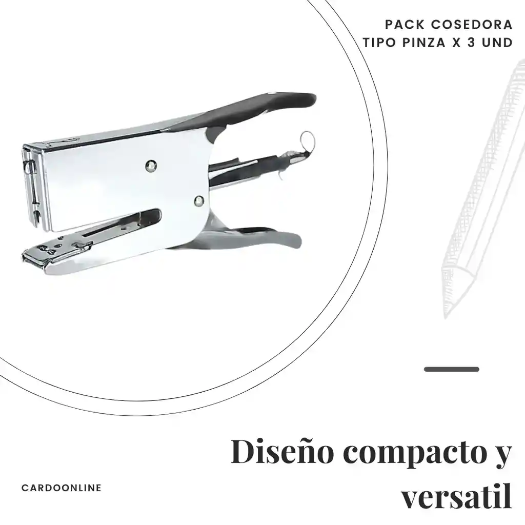 Pack Grapadora Cosedora Tipo Pinza