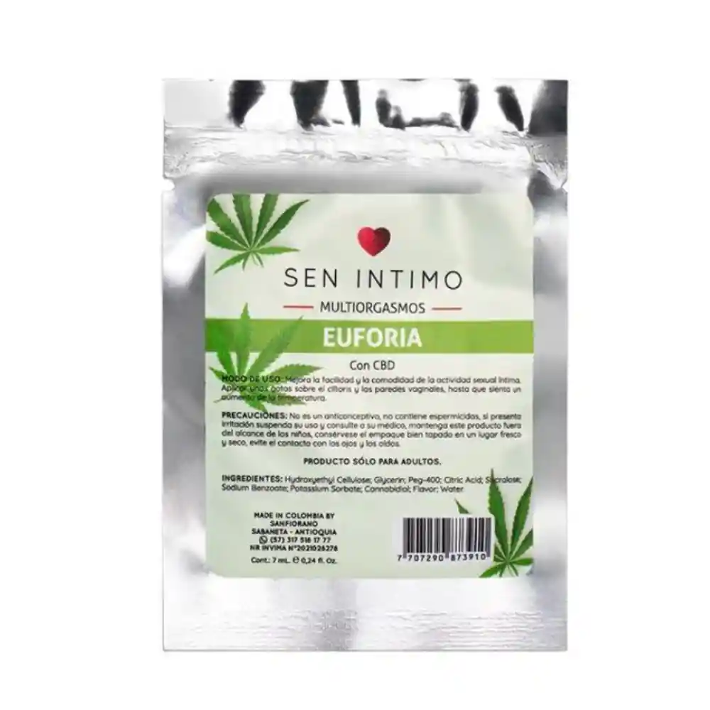 Lubricante Multiorgasmos Euforia Sachet Sen Intimo 7ml