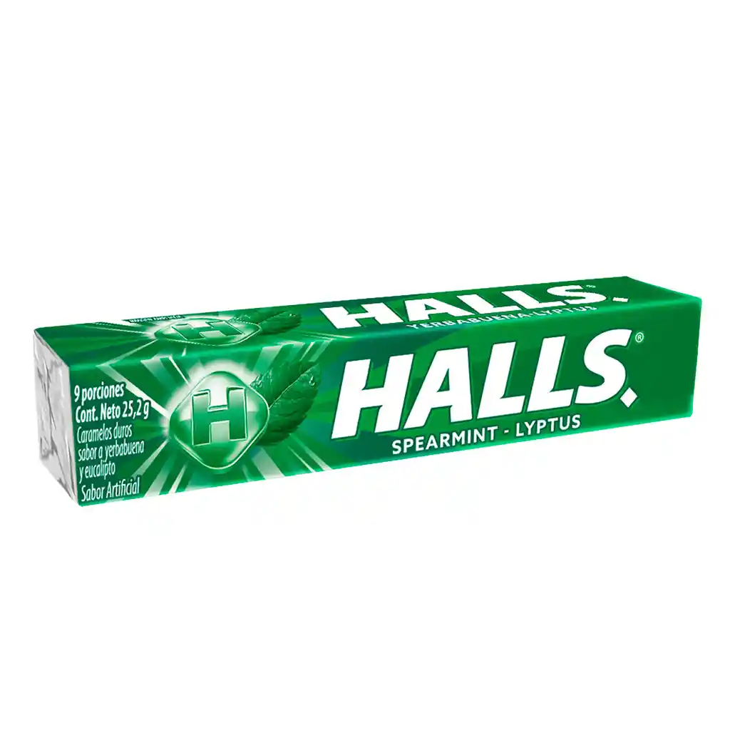 Barra Caramelo Halls Yerbabuena Lyptus