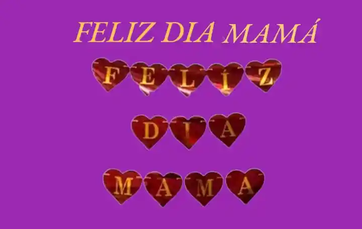 Guirnalda / Banderín Corazón Feliz Dia Mamá