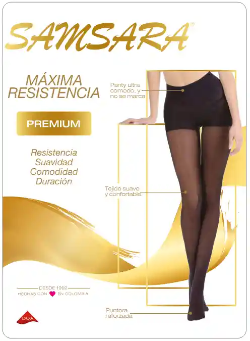 Medias Veladas Samsara Premium Maxima Resistencia Color Natural Talla L