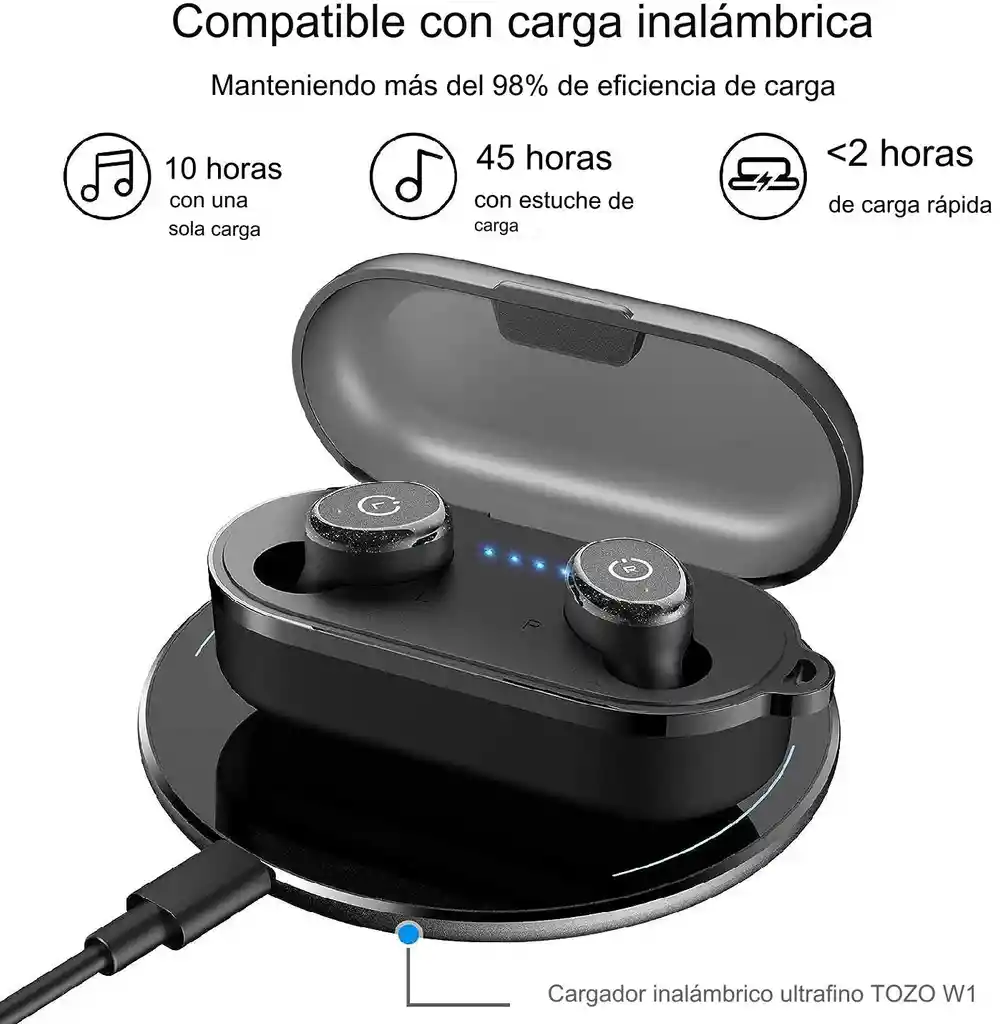 Auriculares Inalámbricos Tozo T10 Bluetooth 5.3 Ipx8 45horas