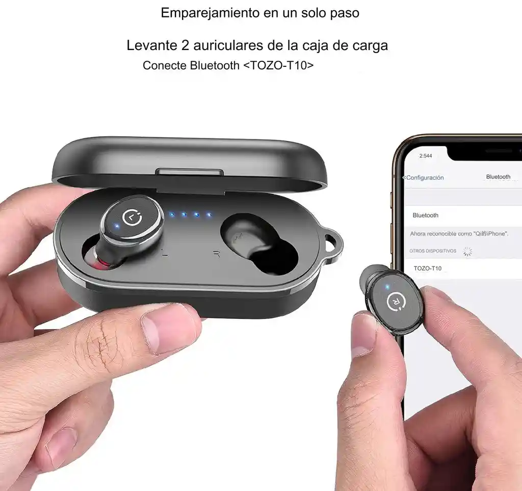 Auriculares Inalámbricos Tozo T10 Bluetooth 5.3 Ipx8 45horas