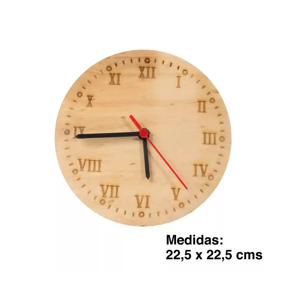 Reloj De Pared Madera Moderno A Batería