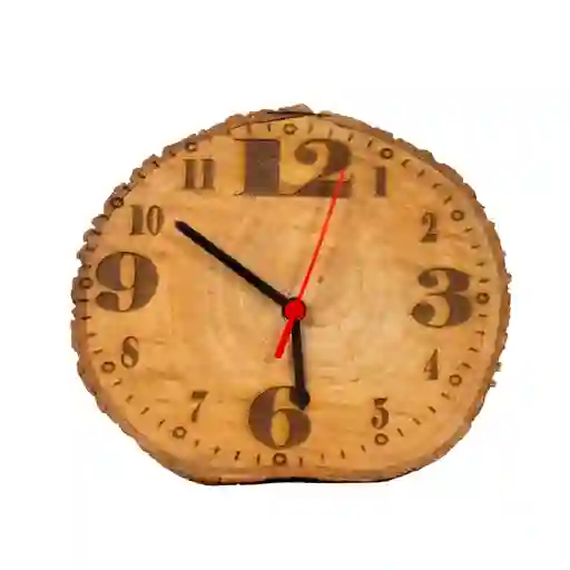 Reloj De Pared Madera Natural Vintage De 28 Cm