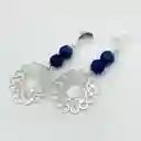 Aretes Sol De Plata Y Lapislazuli