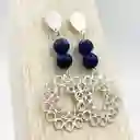 Aretes Sol De Plata Y Lapislazuli