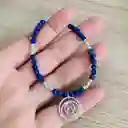 Pulsera Caracol De Plata Y Lapislazuli