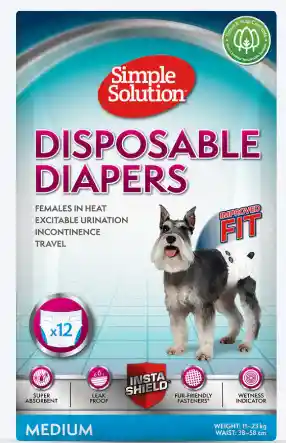 Simple Solution Disposable Dog Diapers - Pack Of 12 (imedium)