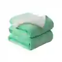 Cobija Térmica Ovejera Cama Doblequeen Verde Menta