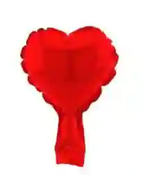 Corazon Rojo Metalizado De 5 Pulgadas O 12cm