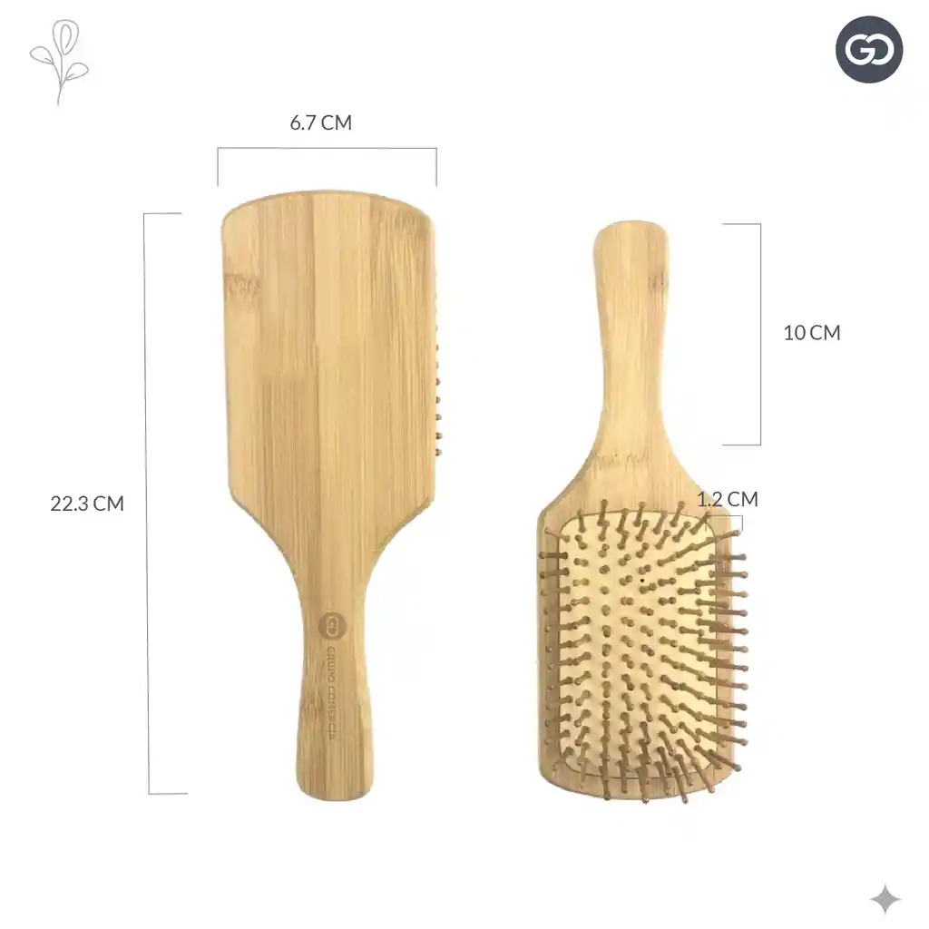 Cepillo Para El Cabello Bambú Hair Brush