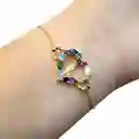 Pulsera Virgen Maria Celestial Corazon Color