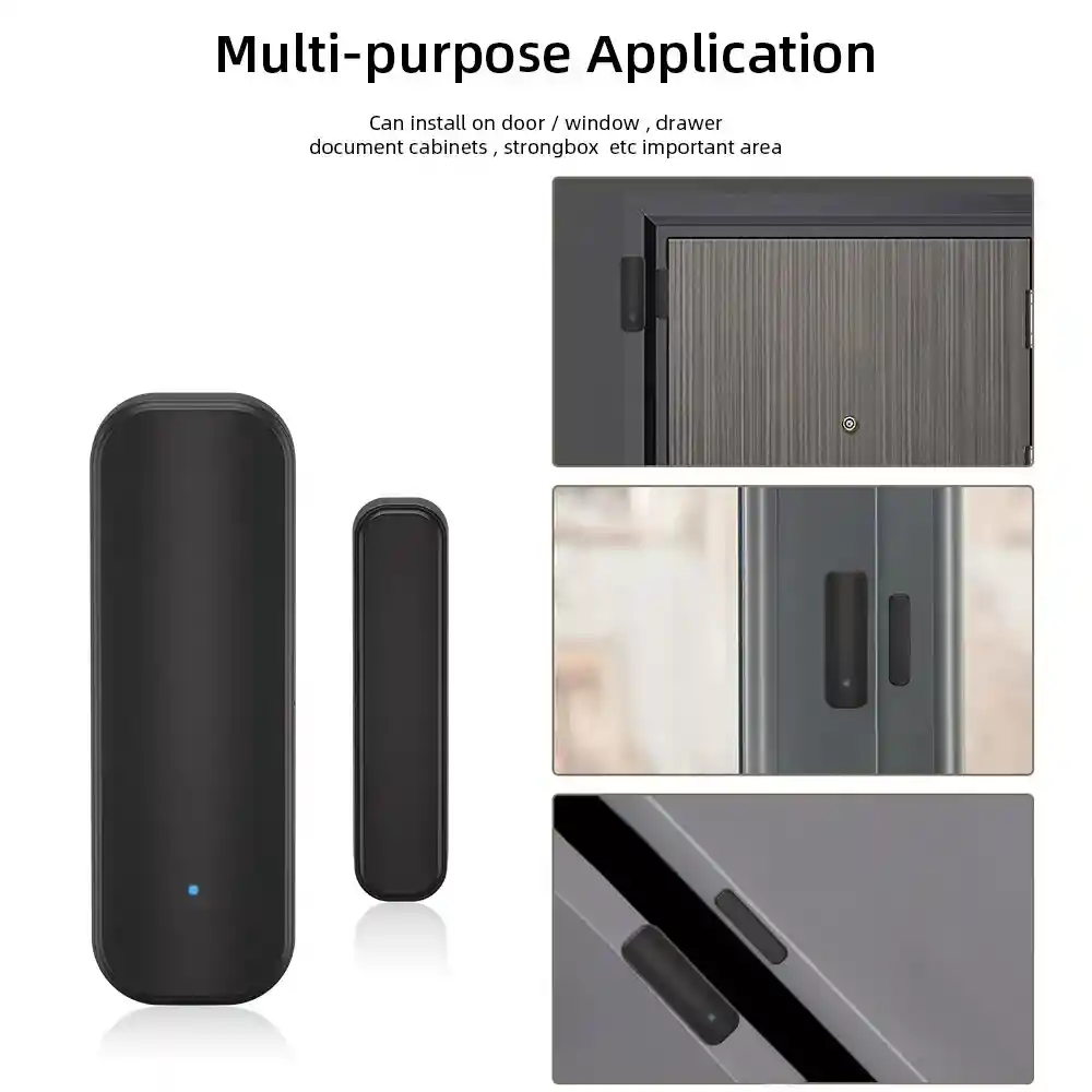 Sensor Seguridad Wifi Puerta Ventana Inteligente Domótica Negro