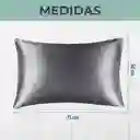 Funda Almohada Satin Tipo Seda Set X 3 Gris Oscuro 50x76cm