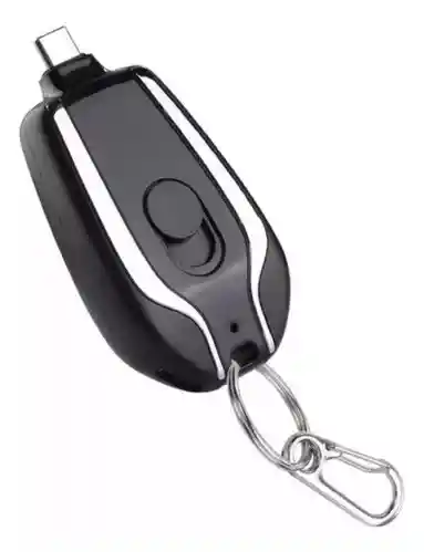 Llavero Cargador De Emergencia Portátil Tipo C Power Bank Rosado