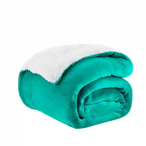 Cobija Térmica Ovejera Cama Sencillasemidoble Verde Menta