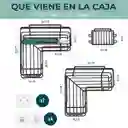 Organizador Ducha Baño Esquinero Inoxidable X2 + 1 Jabonera