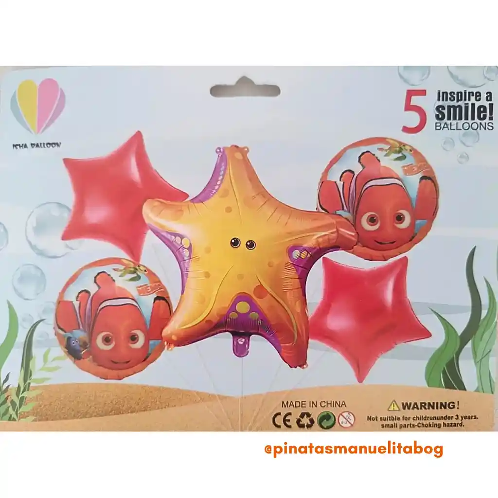 Kit De Globos Metalizados Estrella De Mar Sin Inflar