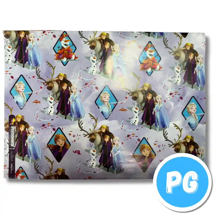 Paquete De Papel Regalo X10 Pliegos (70x100 Centimetros) De Frozen Disney (del Mismo Motivo Los 10 Pliegos)