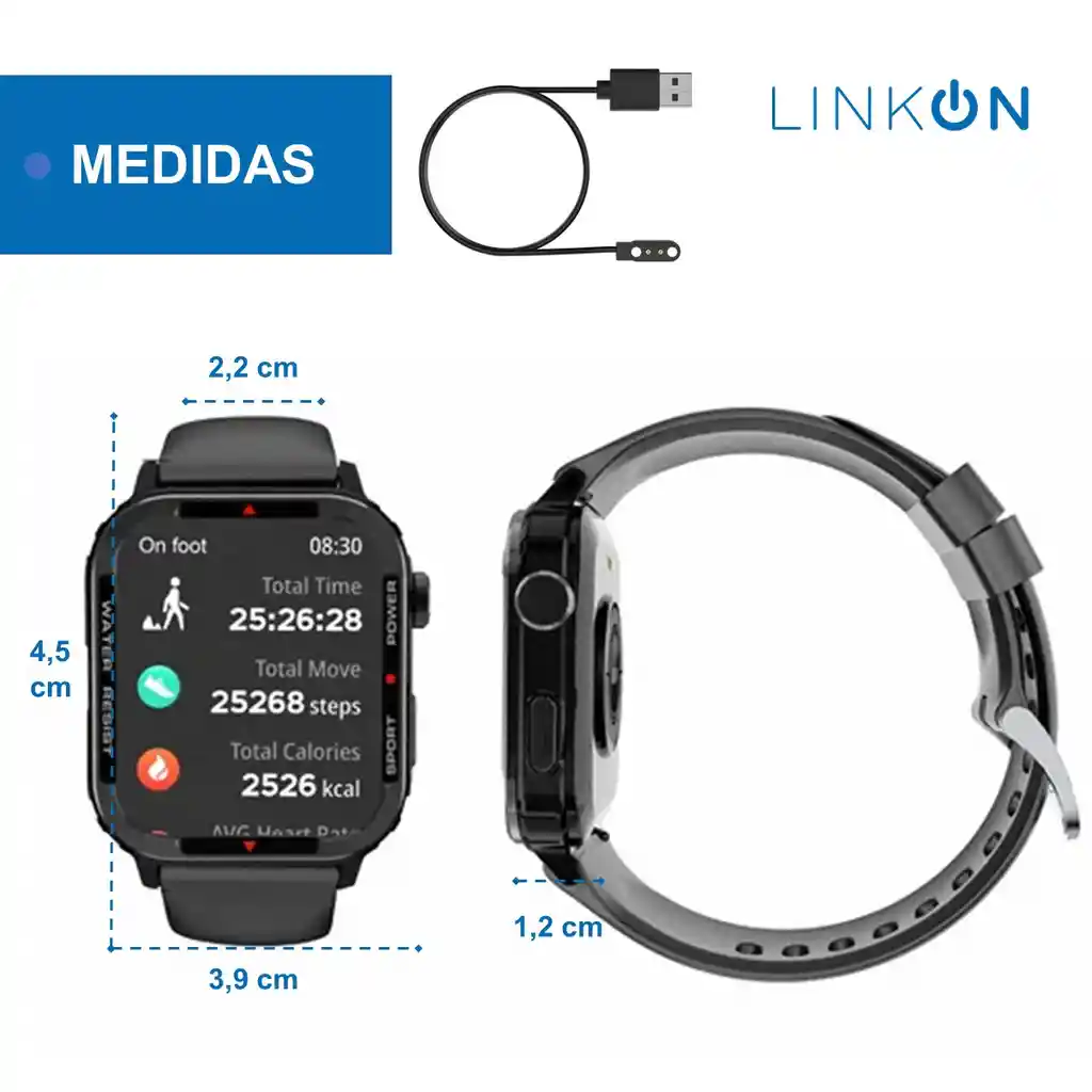 Reloj Inteligente Tactil Smartwatch Bluetooh Android Ios