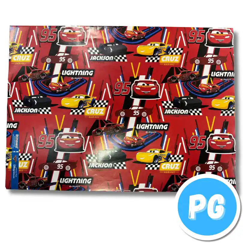 Paquete De Papel Regalo X10 Pliegos (70x100 Centimetros) De Cars De Disney (del Mismo Motivo Los 10 Pliegos)