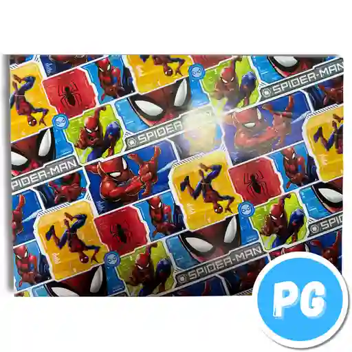 Paquete De Papel Regalo X10 Pliegos (70x100 Centimetros) De Spiderman Marvel (del Mismo Motivo Los 10 Pliegos)