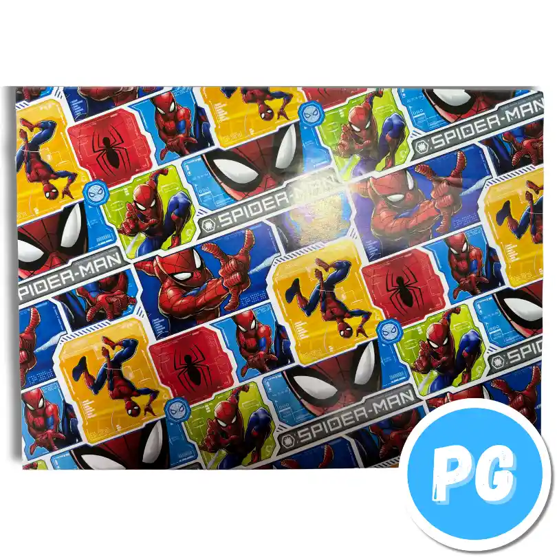 Paquete De Papel Regalo X10 Pliegos (70x100 Centimetros) De Spiderman Marvel (del Mismo Motivo Los 10 Pliegos)