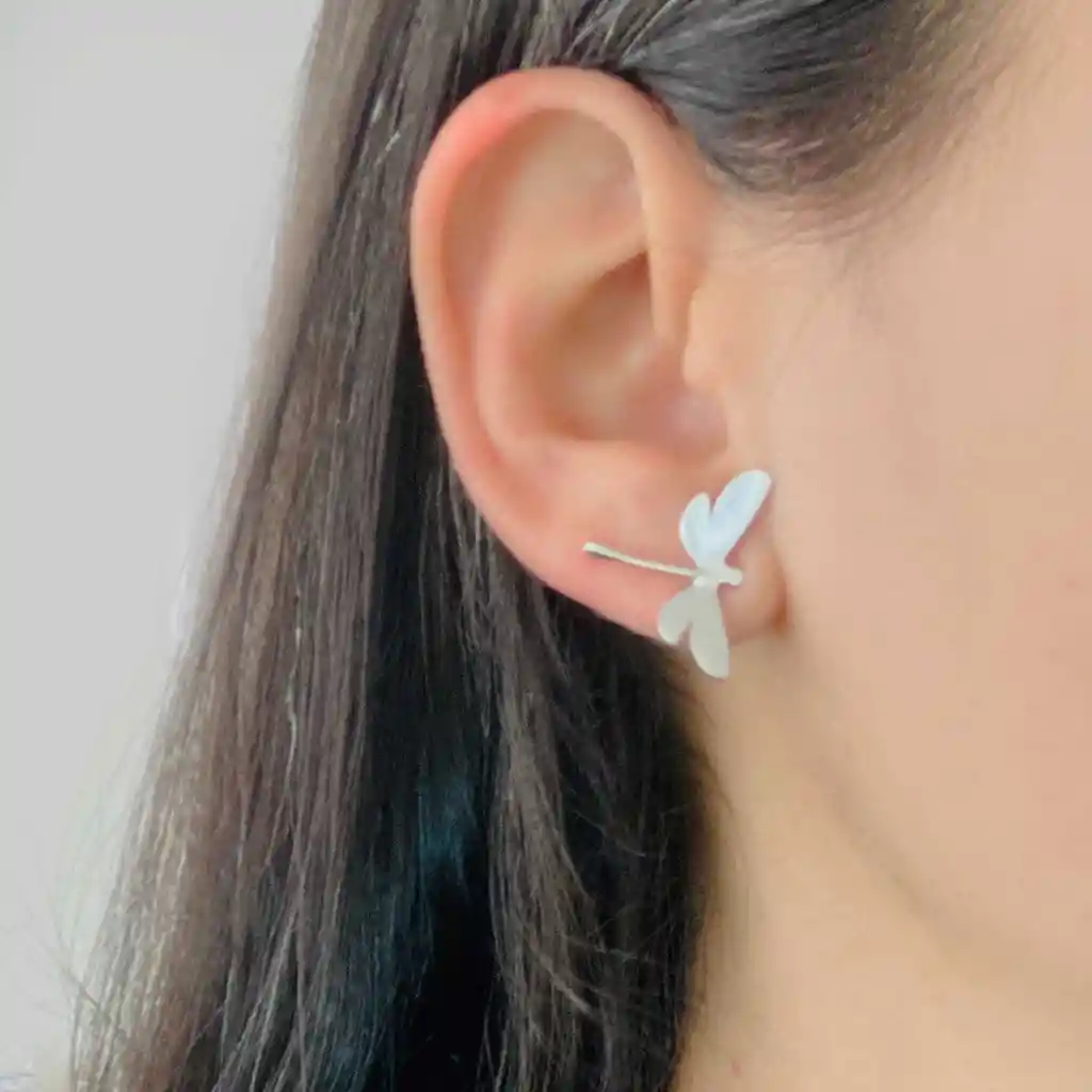 Aretes Libelula De Plata