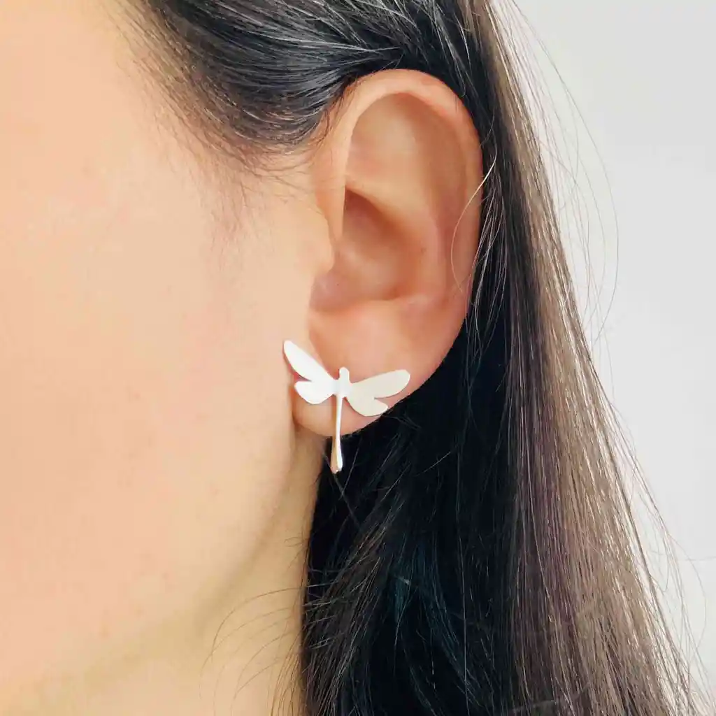 Aretes Libelula De Plata