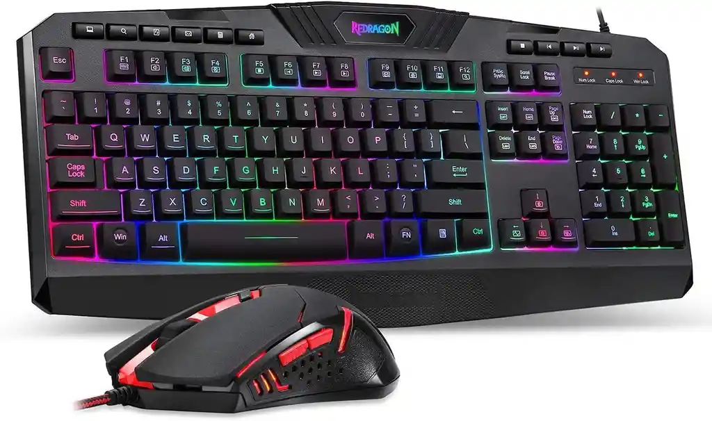 Kit Gamer Redragon Teclado Y Mouse Rgb Combo 2 En 1 S101-3