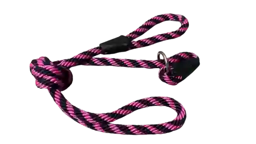 Collar De Ahogo Para Perros Pequeño Fucsia Con Negro