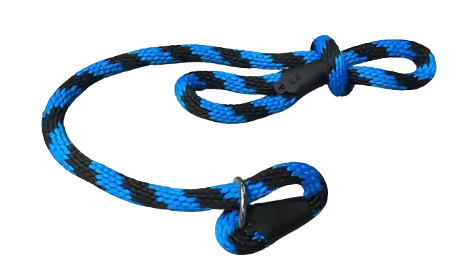 Collar De Ahogo Para Perros Pequeño Azul Y Negro