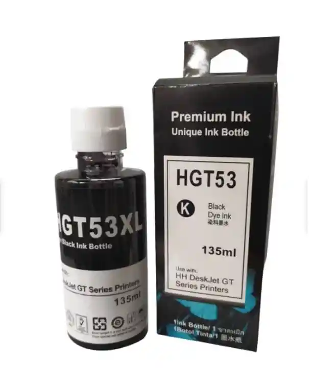 Tinta Generica Gt53xl Negra 135ml Ink Tank Smarta Tank