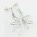 Aretes Flor Crisantemo De Plata