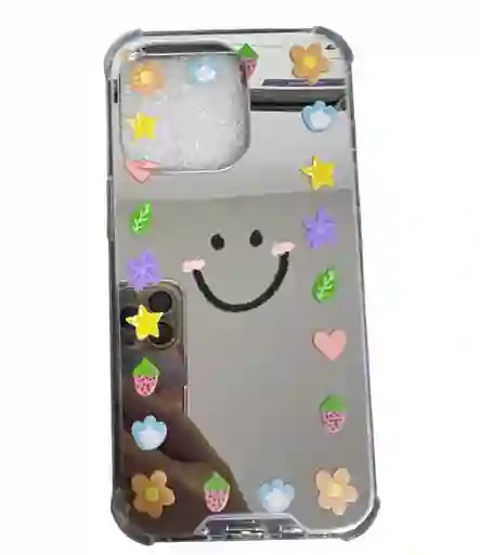 Funda Case Para Iphone 13 Pro Efecto Espejo Smile