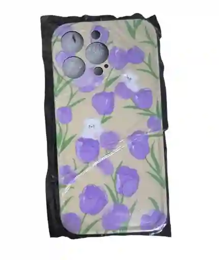 Funda Case Para Iphone 13 Pro Flores Moradas