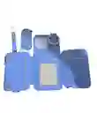 Funda Case Para Iphone 13 Pro Con Porta Tarjetas Azul