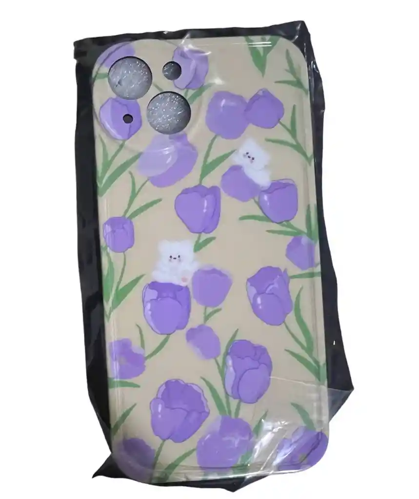 Funda Case Para Iphone 13 Flores Moradas