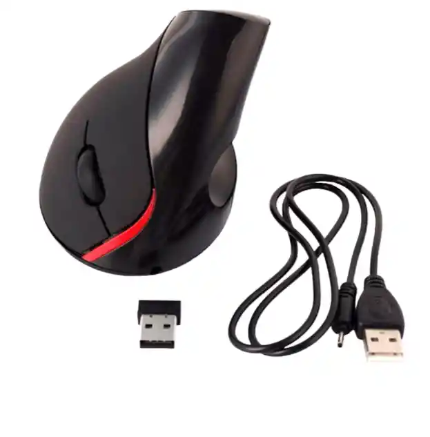 Mouse Bluetooth Ergonómico Vertical + Receptor Usb Weibo