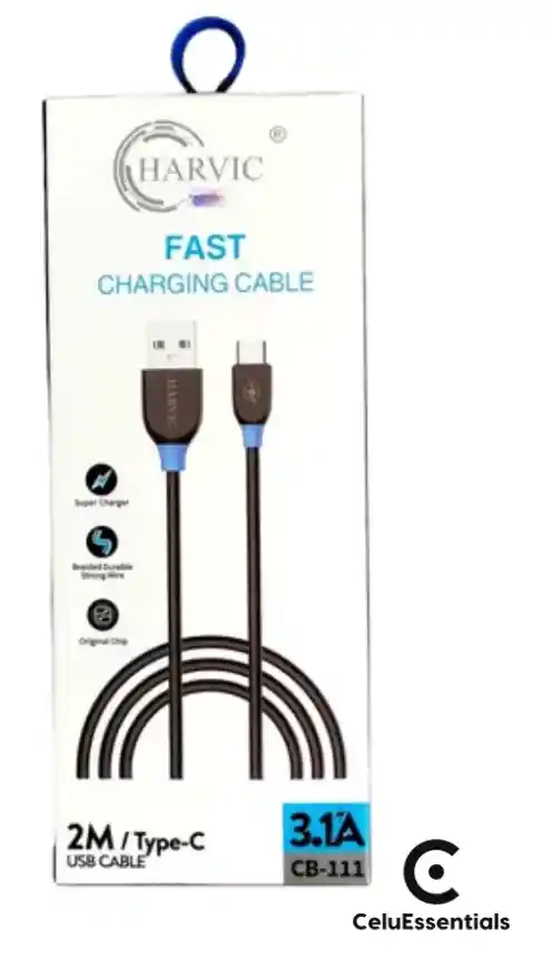Cable Cargador Android Usb A Tipo C Carga Rapida 2 Metros
