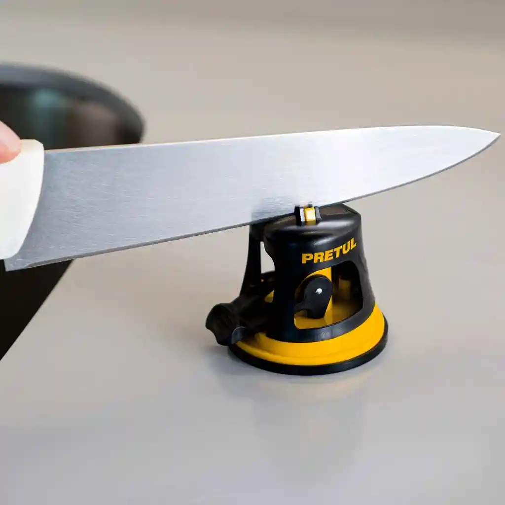 Afilador De Cuchillos Con Base De Succión Y Cuerpo En Abs Pretul