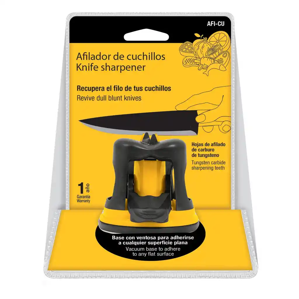 Afilador De Cuchillos Con Base De Succión Y Cuerpo En Abs Pretul
