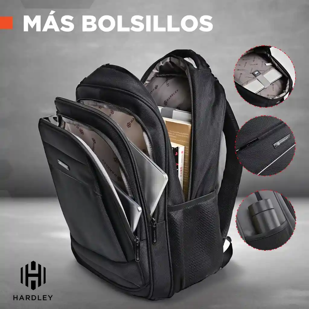 Bolso Morral Portatil Hardley Acolchado 100% Impermeable 23l