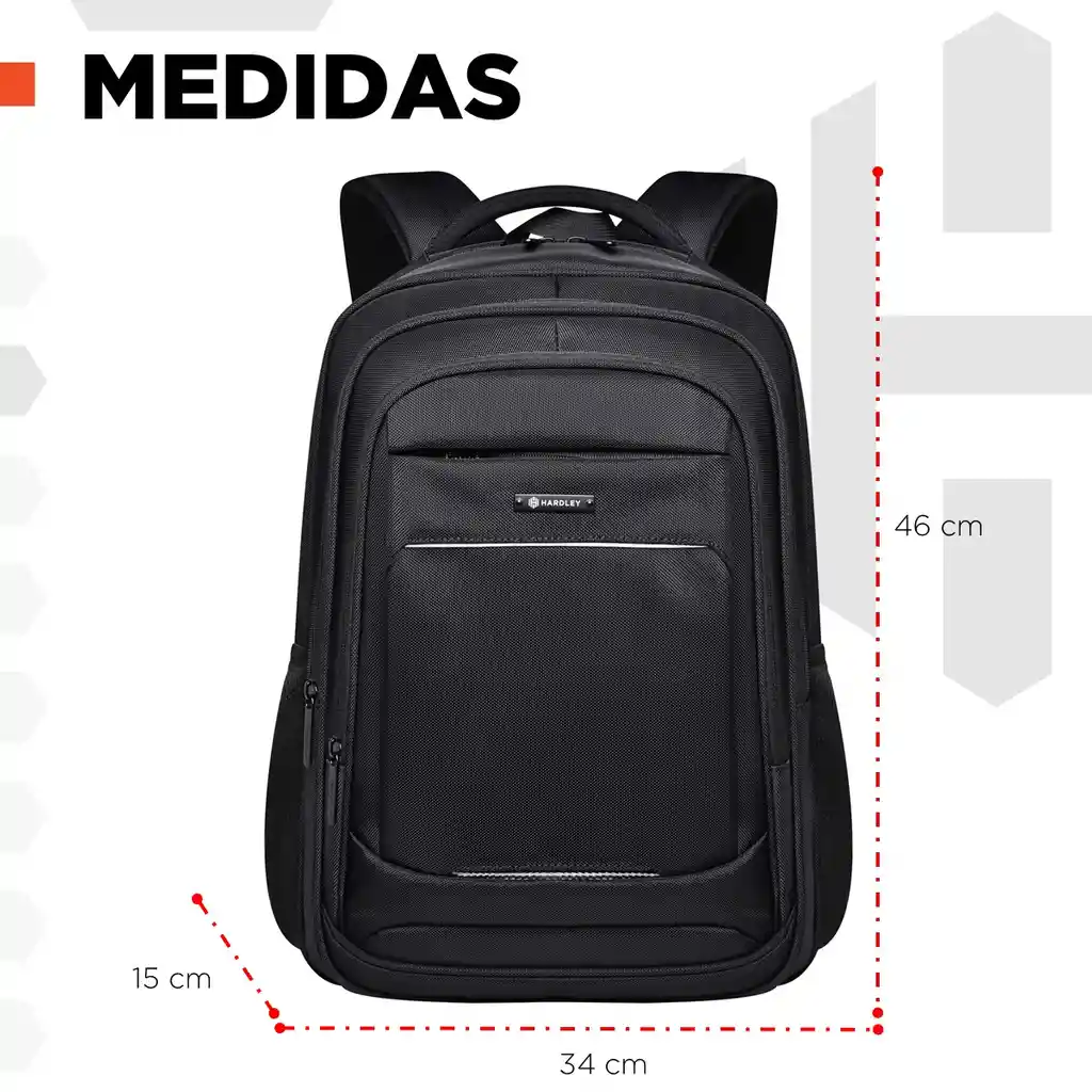 Bolso Morral Portatil Hardley Acolchado 100% Impermeable 23l