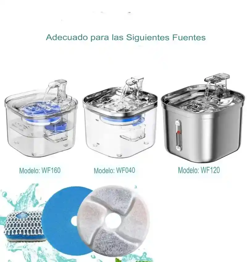 Filtros Cuadrados De Carbon Repuesto Para Fuente De Agua 4ud